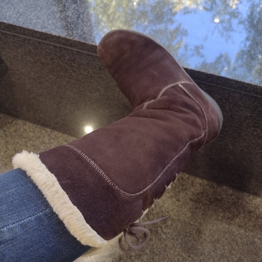 Naturalizer Fur Lined Leather Boots - Picture 7 of 15